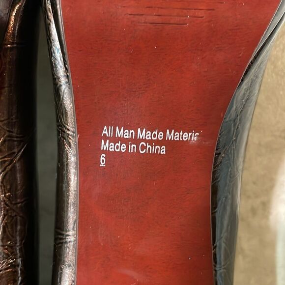 Diba East Womens Brown Faux Patent Leather Open Toe Heel Sz 6 - Picture 12 of 12